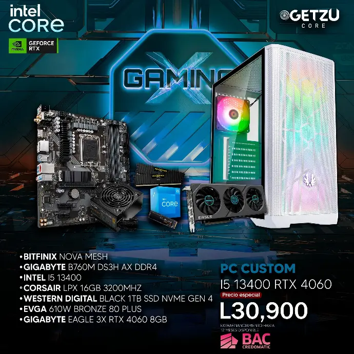 PC CUSTOM INTEL 13400 RTX 4060