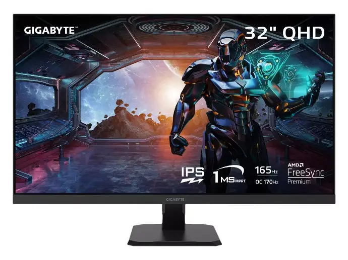 GIGABYTE - GS32Q - 32" IPS Gaming Monitor - QHD 2560x1440  165Hz/OC 170Hz - 1ms