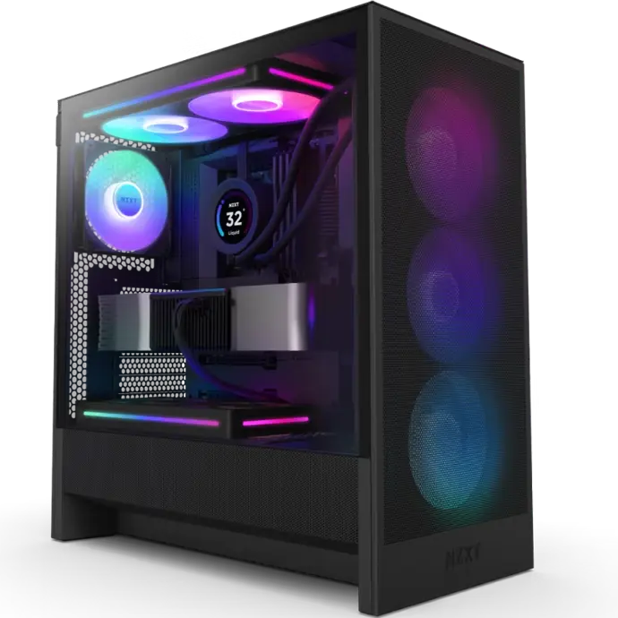 NZXT H5 Flow RGB 2024 BLACK RGB F360 CORE