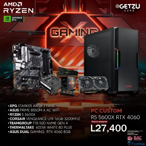 PC CUSTOM RYZEN 5600X RTX 4060