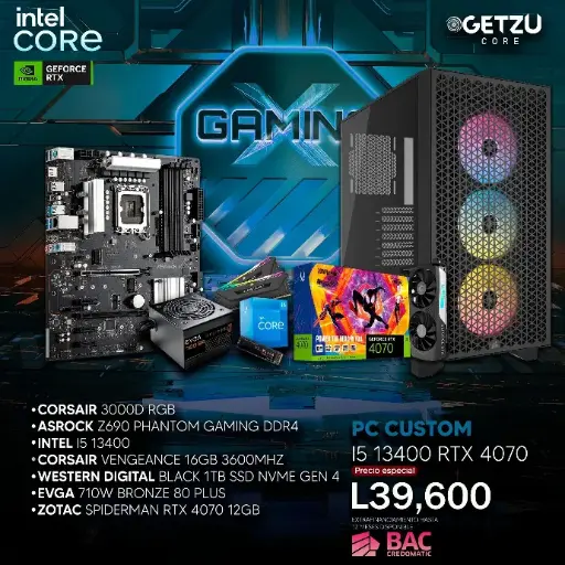 PC CUSTOM INTEL I5 13400 RTX 4070