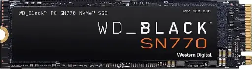 2TB Western Digital BLACK SN770 NVMe Gen4 hasta 5,150 MB/s 