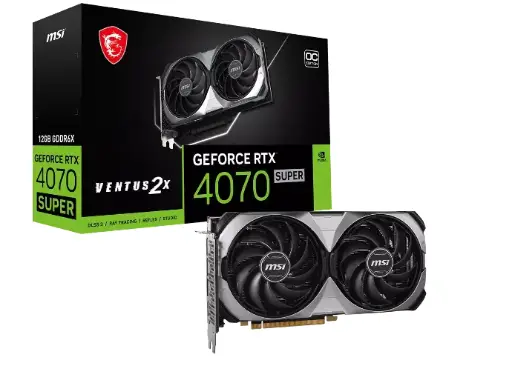 MSI Ventus GeForce RTX 4070 SUPER 12GB GDDR6X PCI Express 4.0 ATX