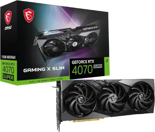 MSI Tarjeta gráfica Gaming RTX 4070 Super 12G Gaming X Slim