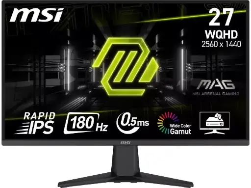 MSI 27" 180 Hz Rapid IPS QHD 2560 x 1440 (2K) 0.5MS MAG275QF